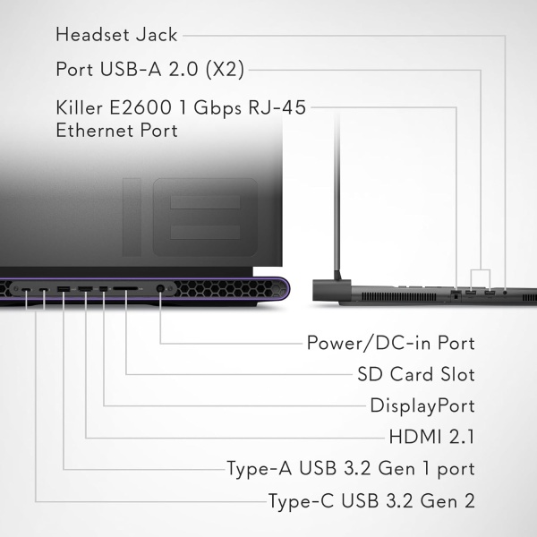 Ordinateur PC Gamer/Gaming Dell Alienware M18 R2 AWM18R 14th Gen Cori7-14700HX 16GB 1TB SSD 18" QHD+ (2560X1600) 165Hz Win11 RTX 4070 8GB Benin|Cotonou Prix : 1.698.600FCFA